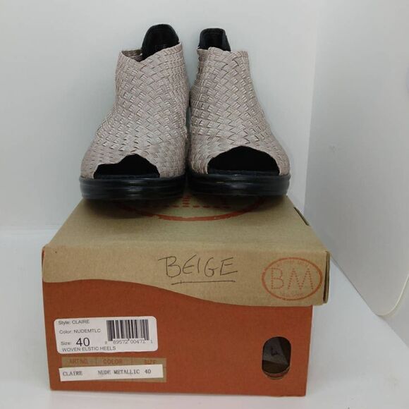 Bernie Mev NY NEW Designer Womens Open Toed Rose Silver Heels - sz. 9 BEAUTIFUL! - Picture 2 of 6